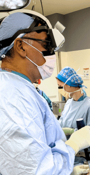 Raj Sethi performs a surgery using AR.